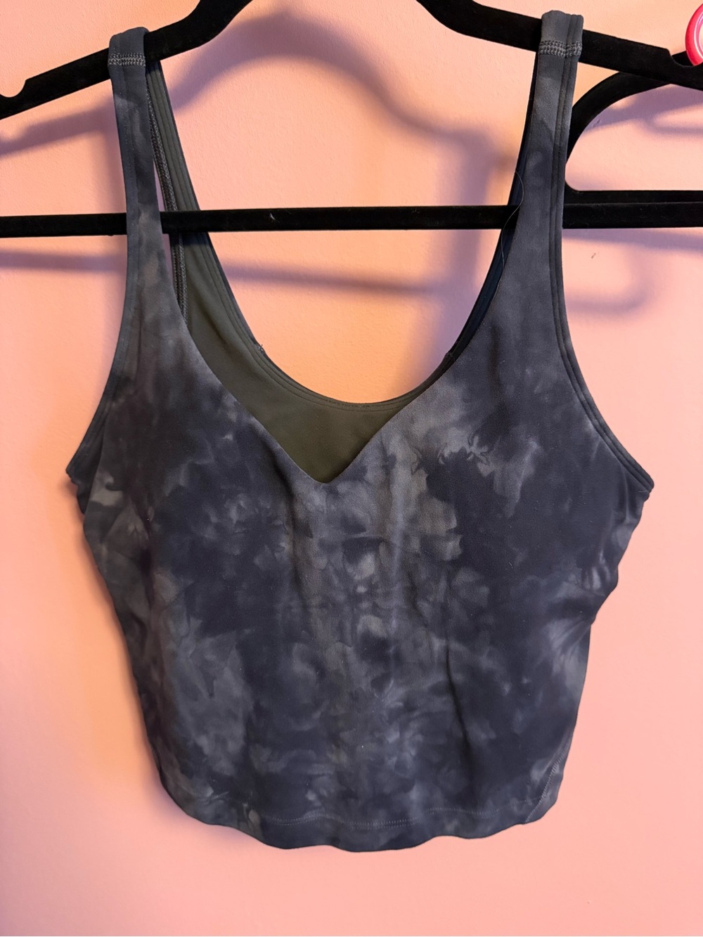 lululemon athletica Gray Tie-Dye V‑Neck Cropped Tank